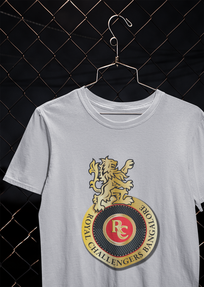 Rcb Logo Mens Half Sleeves T-shirt- FunkyTeesClub