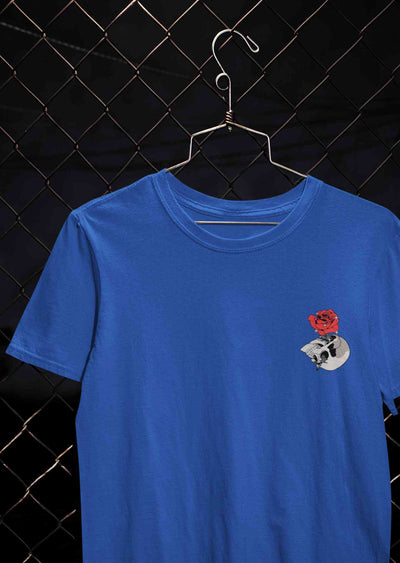 Skull Rose Women Half Sleeves T-shirt- FunkyTeesClub