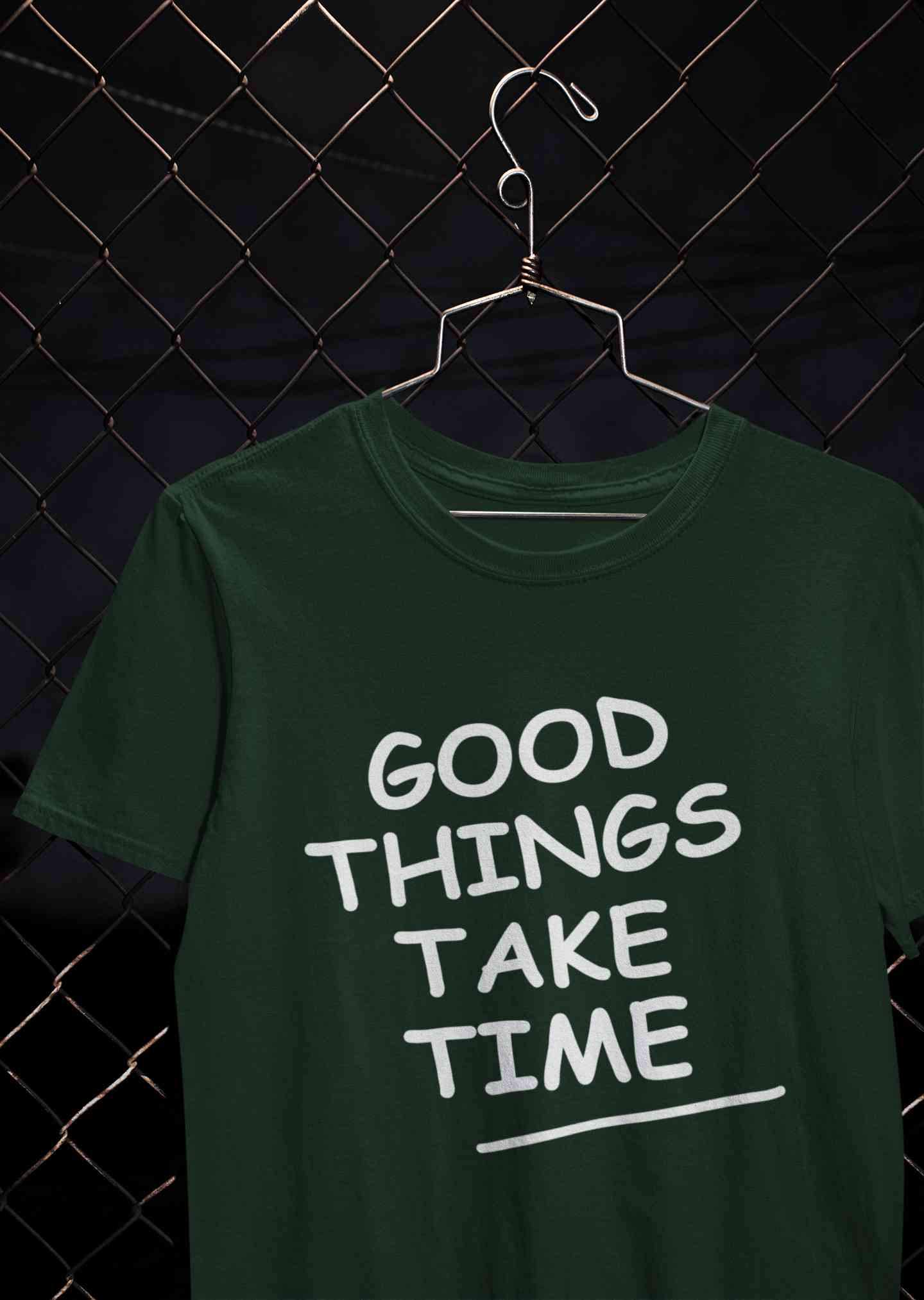 Good Things Take Time Mens Half Sleeves T-shirt- FunkyTeesClub