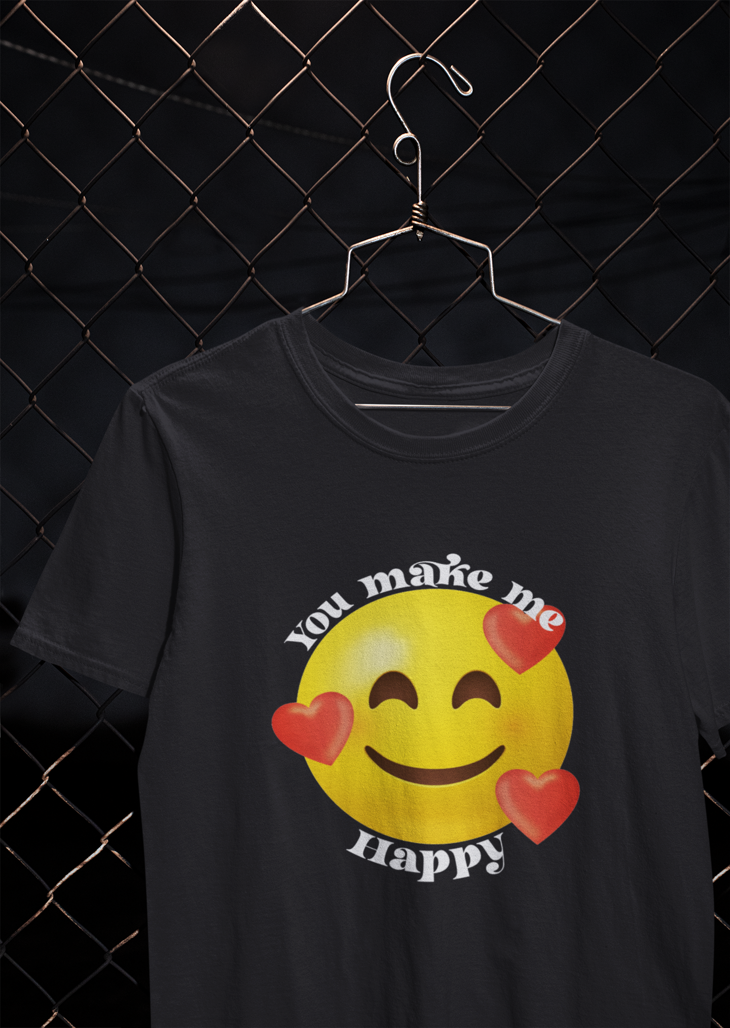 You Make Me Happpy Couple Half Sleeves T-Shirts -FunkyTeesClub