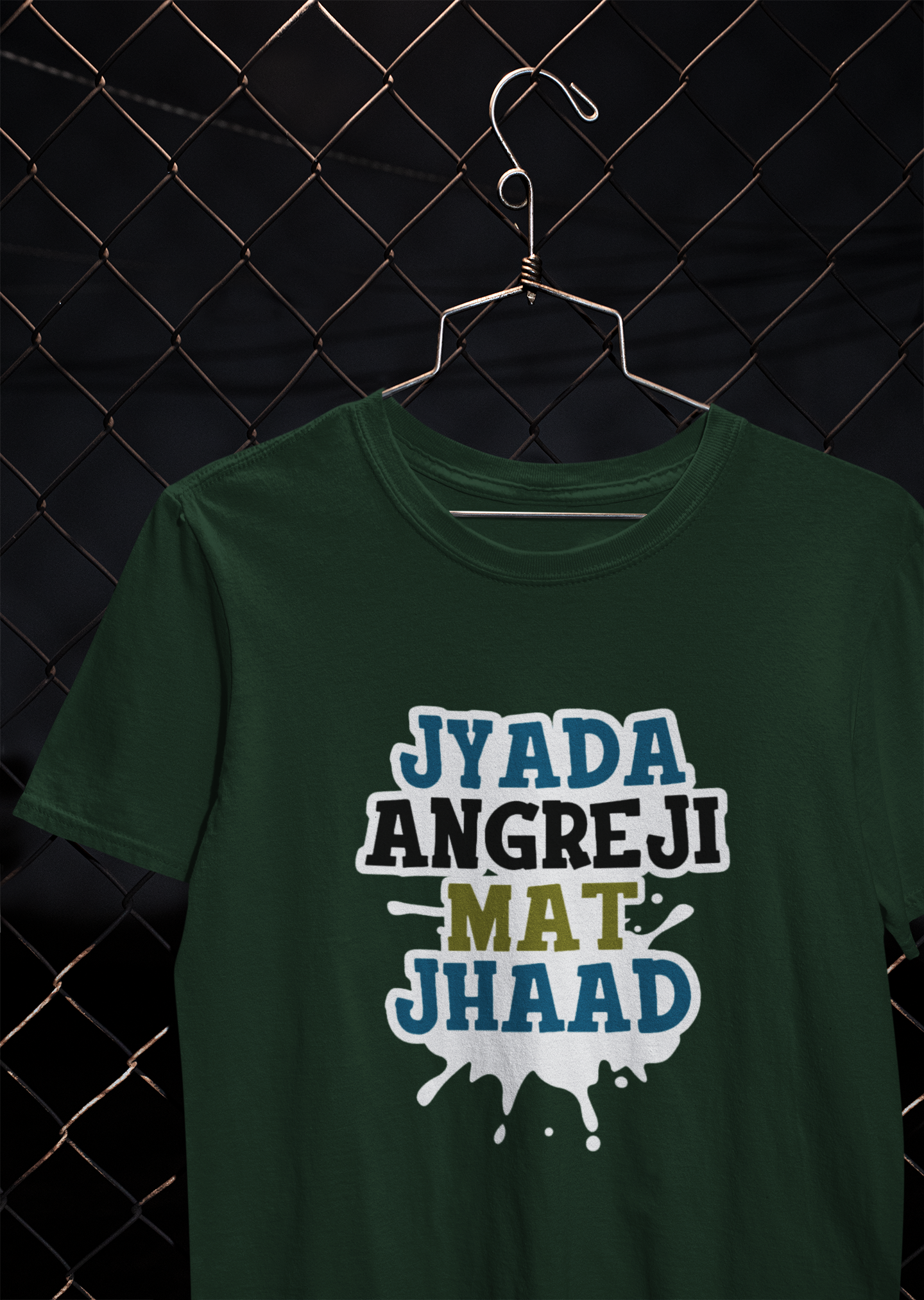 Angreji Mat Jhaad Desi Mens Half Sleeves T-shirt- FunkyTeesClub