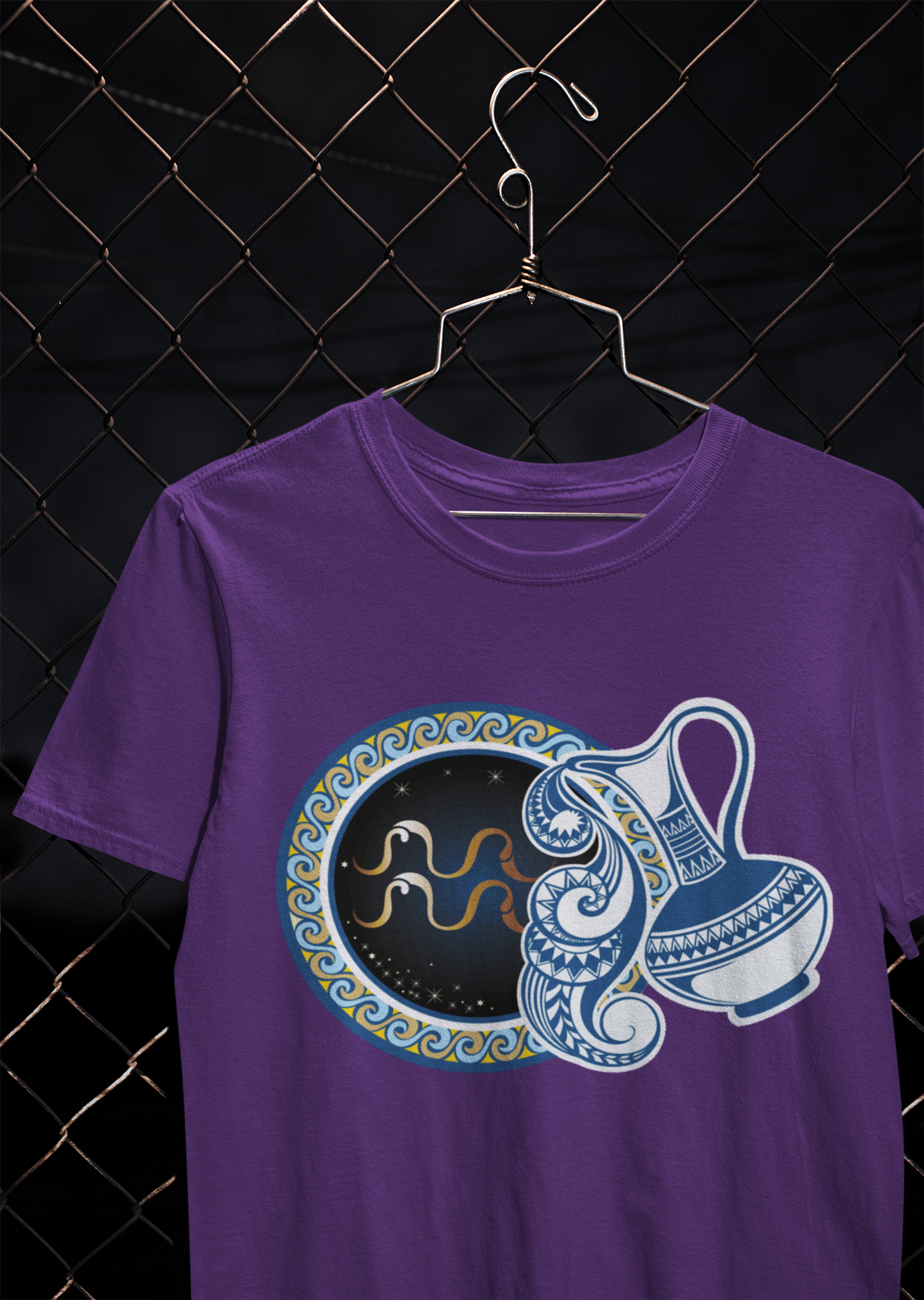 Aquarius Zodiac Sign Women Half Sleeves T-shirt- FunkyTeesClub
