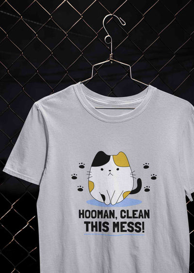 Human Clean This Mess Funny Mens Half Sleeves T-shirt- FunkyTeesClub