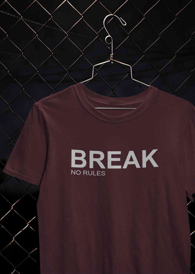 Break No Rules Women Half Sleeves T-shirt- FunkyTeesClub