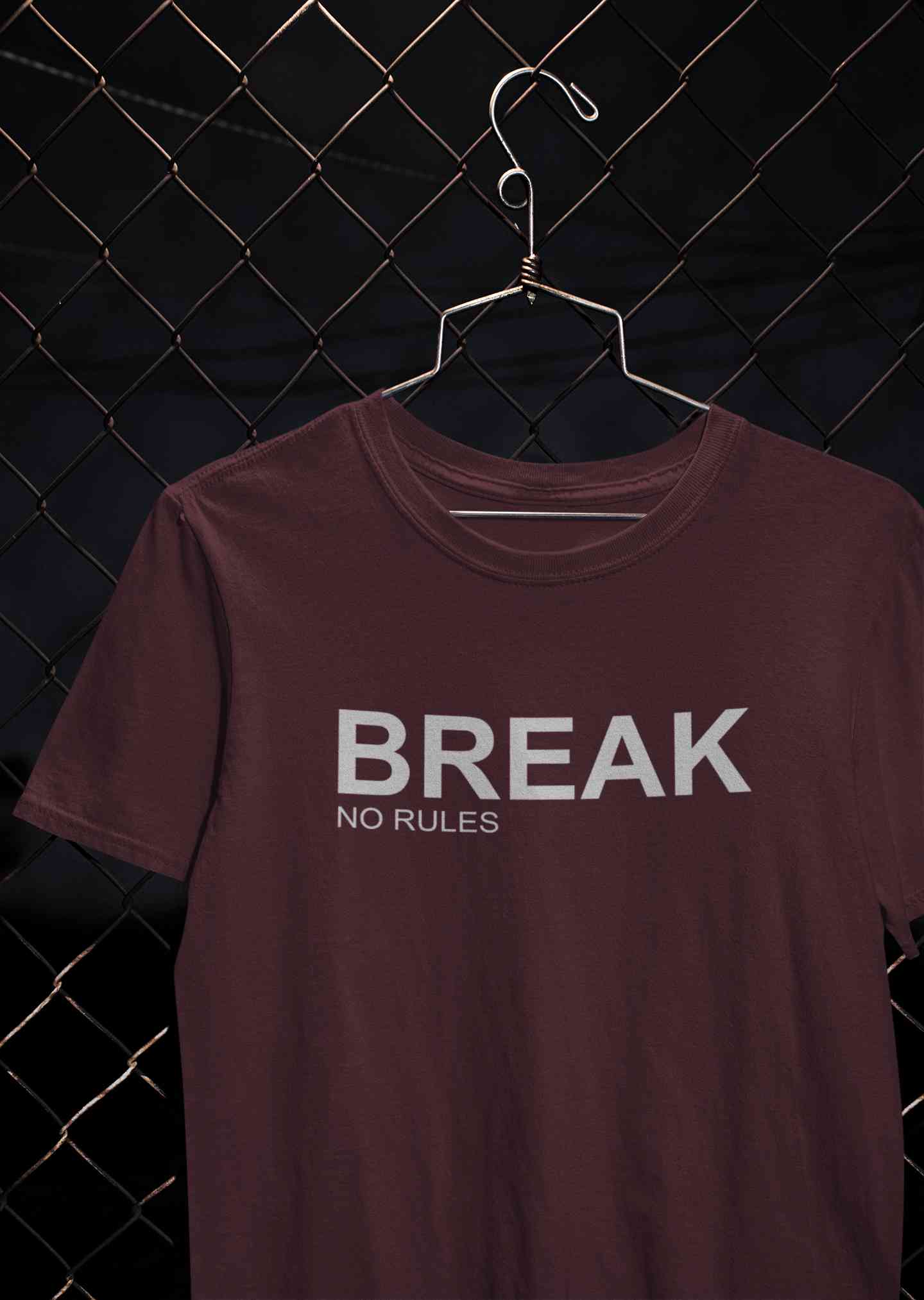 Break No Rules Mens Half Sleeves T-shirt- FunkyTeesClub