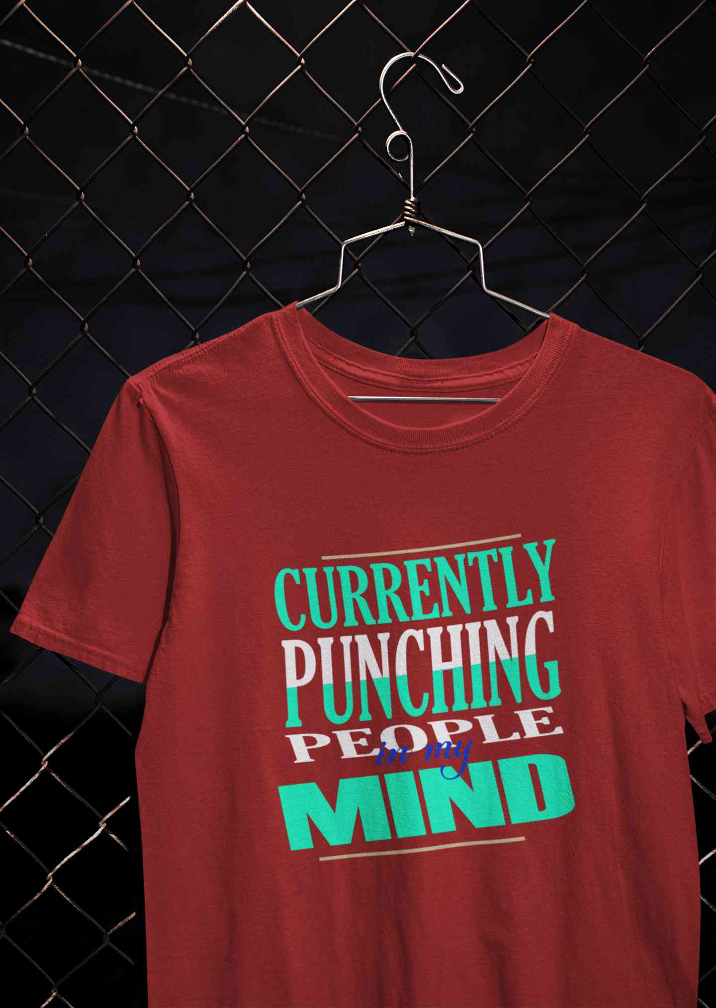 Punching People Mens Half Sleeves T-shirt- FunkyTeesClub