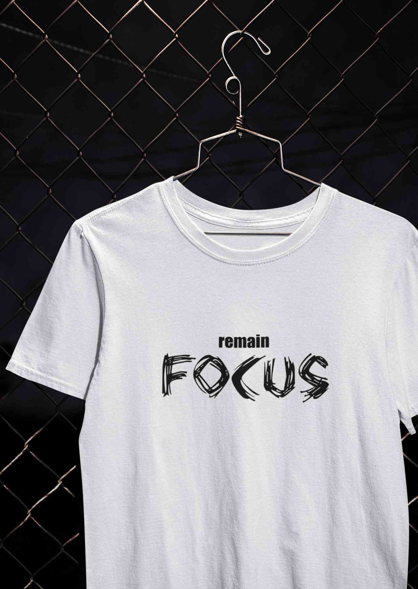 Remain Focus Minimals  Mens Half Sleeves T-shirt- FunkyTeesClub