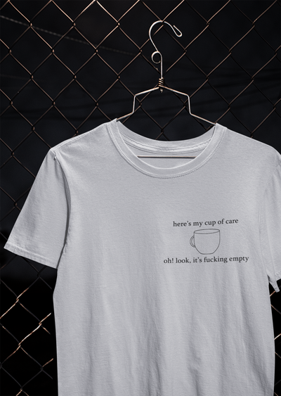 Here Is My Cup Of Care Mens Half Sleeves T-shirt- FunkyTeesClub