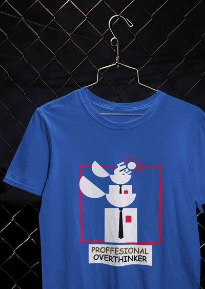 Professional Overthinker Mens Half Sleeves T-shirt- FunkyTeesClub
