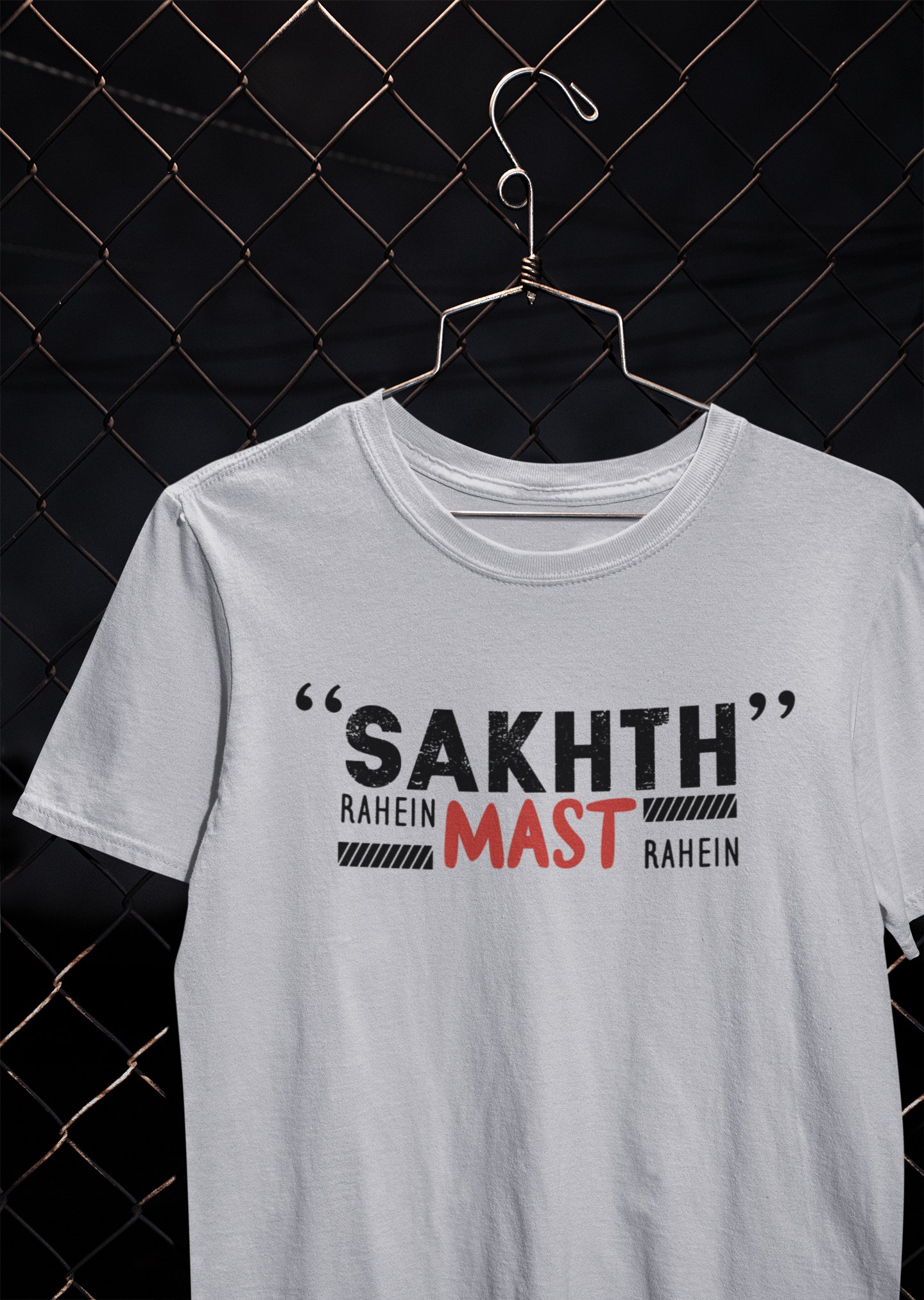Sakht Rahe Mast Rahe Desi Mens Half Sleeves T-shirt- FunkyTeesClub