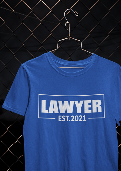Lawyer Estd 2021 Mens Half Sleeves T-shirt- FunkyTeesClub