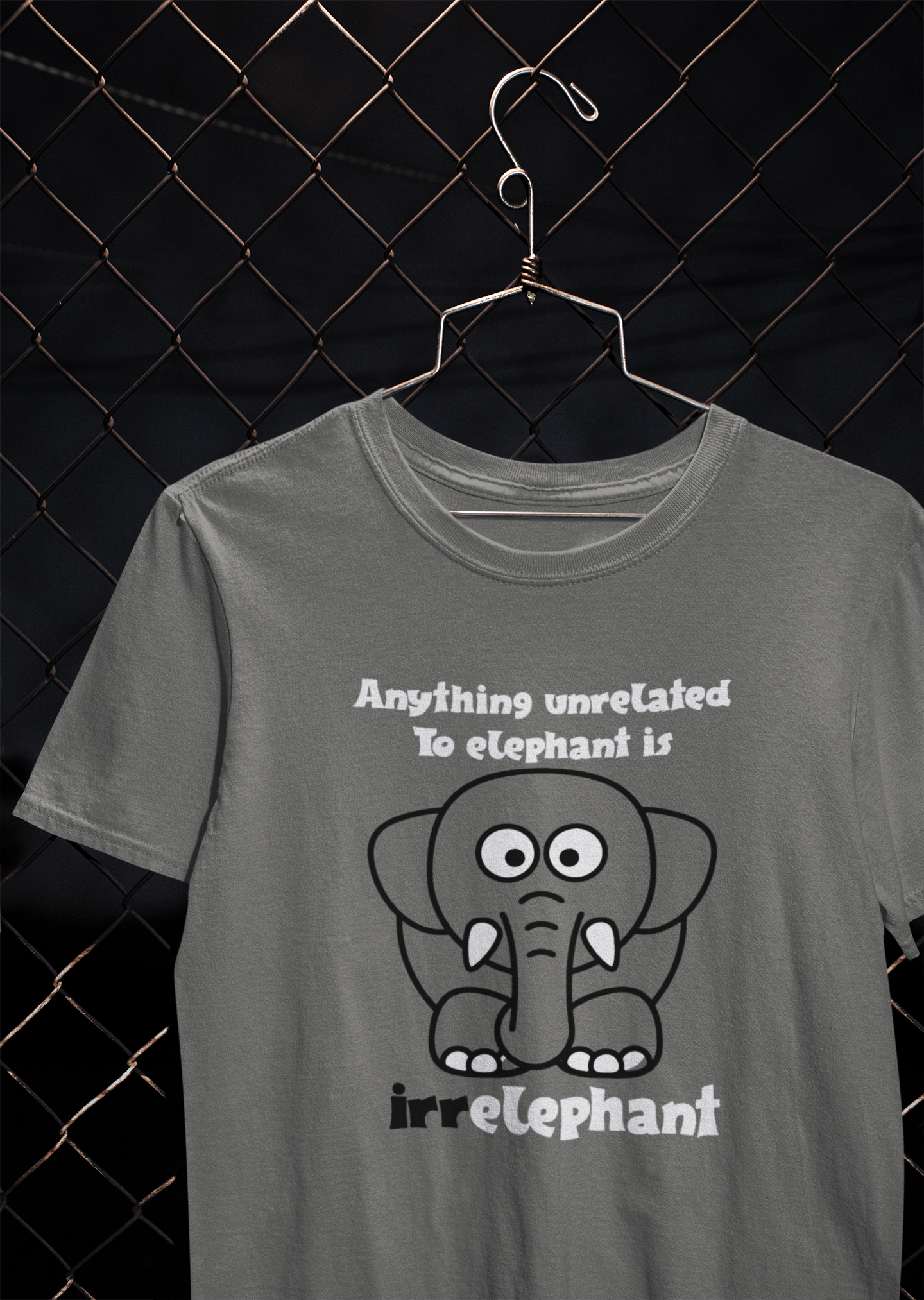 Irrelephant Funny Mens Half Sleeves T-shirt- FunkyTeesClub