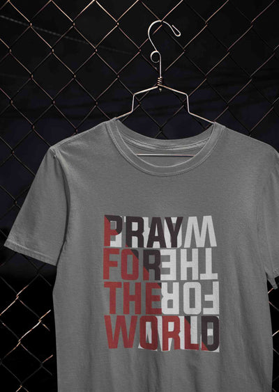 Pray For The World Women Half Sleeves T-shirt- FunkyTeesClub