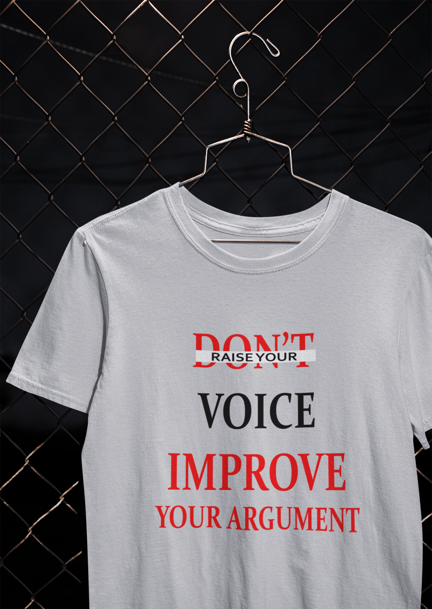 Dont Raise Your Voice Improve Your Argument Lawyer Mens Half Sleeves T-shirt- FunkyTeesClub