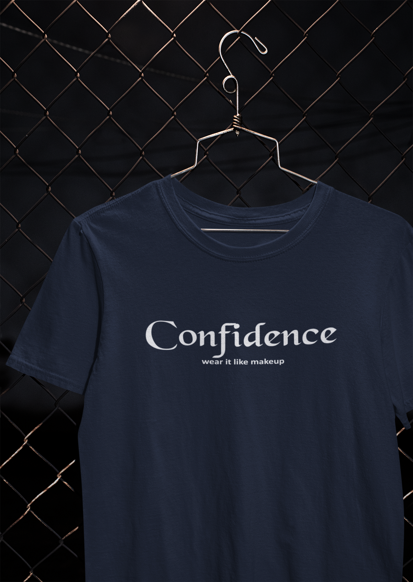 Confidence Wear It Like Makeup Quotes Women Half Sleeves T-shirt- FunkyTeesClub
