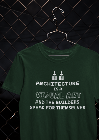 Architecture Visual Art Architect Profession Mens Half Sleeves T-shirt- FunkyTeesClub