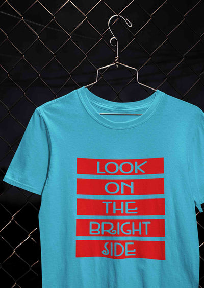 Look On The Bright Side Mens Half Sleeves T-shirt- FunkyTeesClub