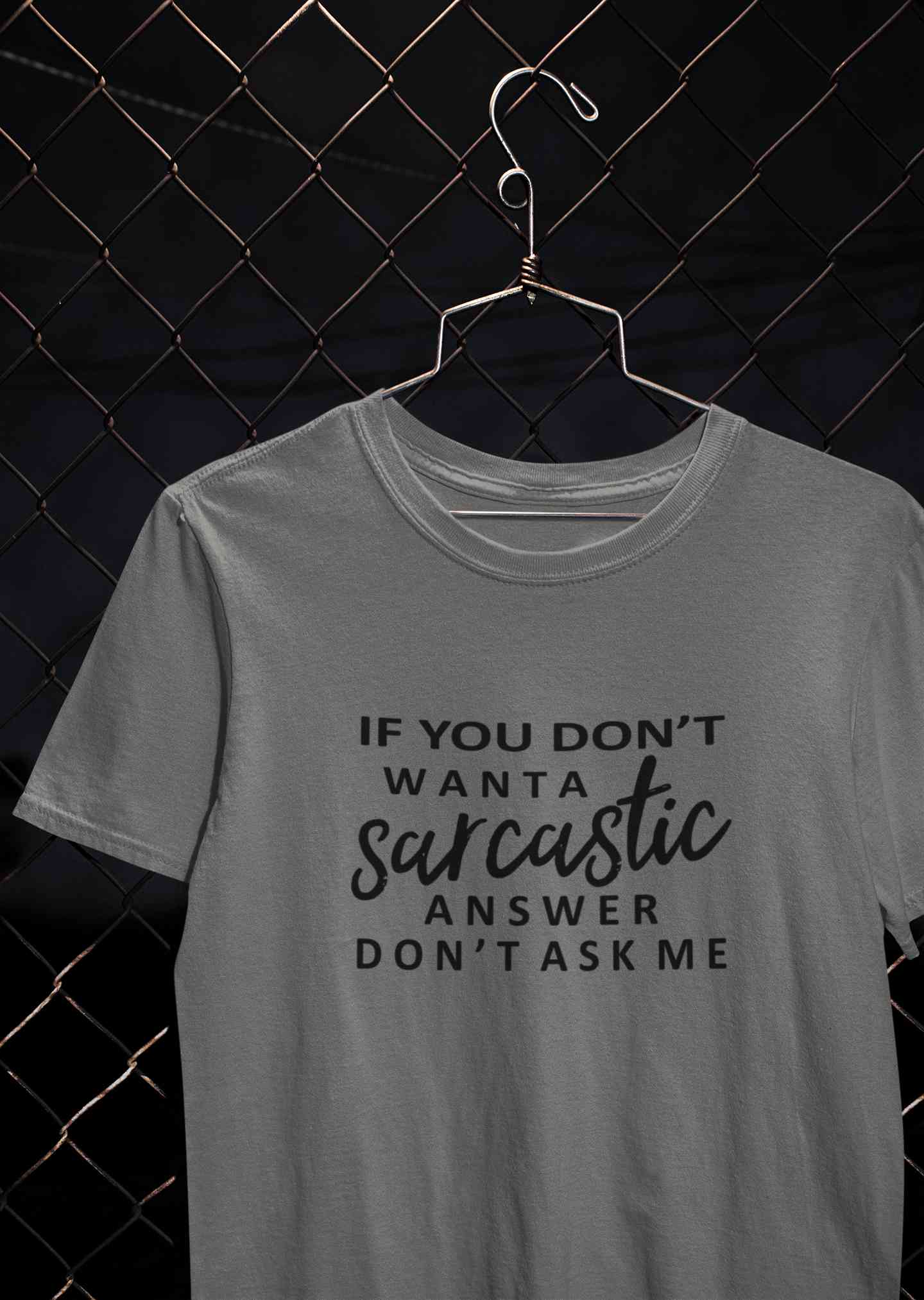 If You Do Not Sarcastic Answer Typography Mens Half Sleeves T-shirt- FunkyTeesClub