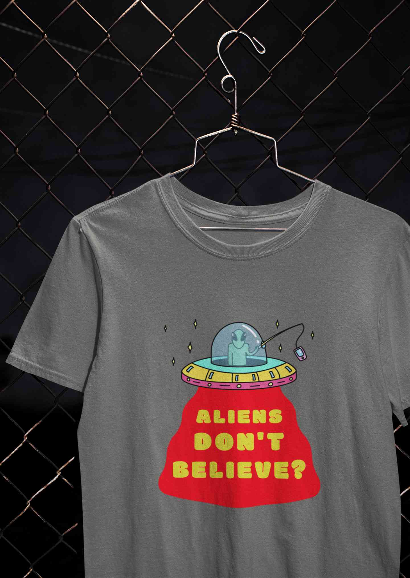 Aliens Do Not Beleive Mens Half Sleeves T-shirt- FunkyTeesClub