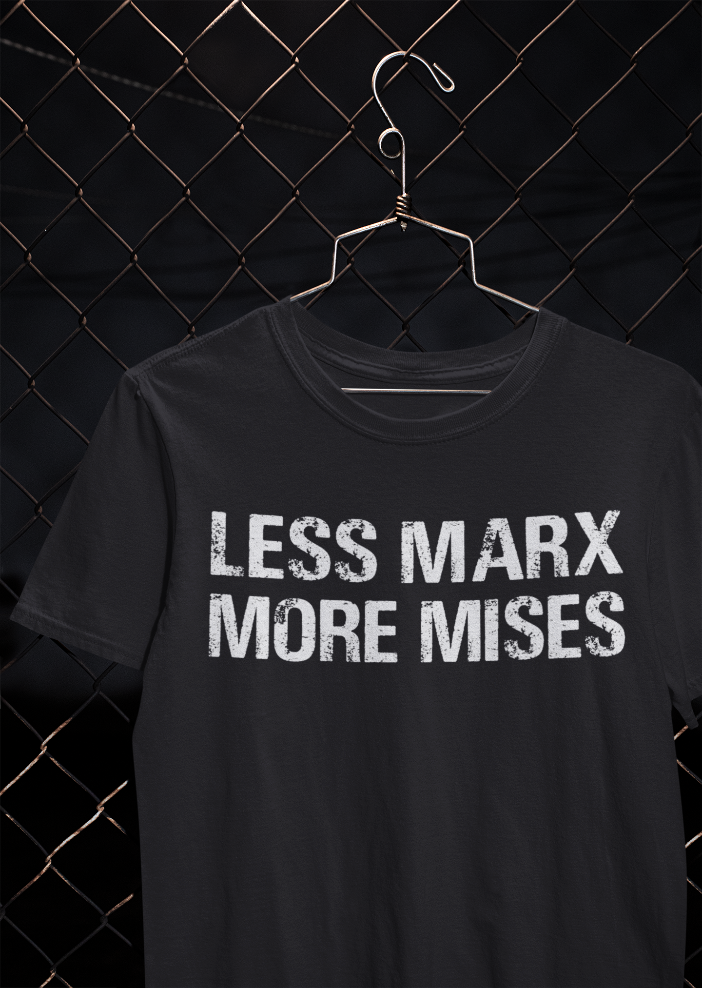 Libertarian Anti Socialist Less Marx More Mises Anti Government Women Half Sleeves T-shirt- FunkyTeesClub