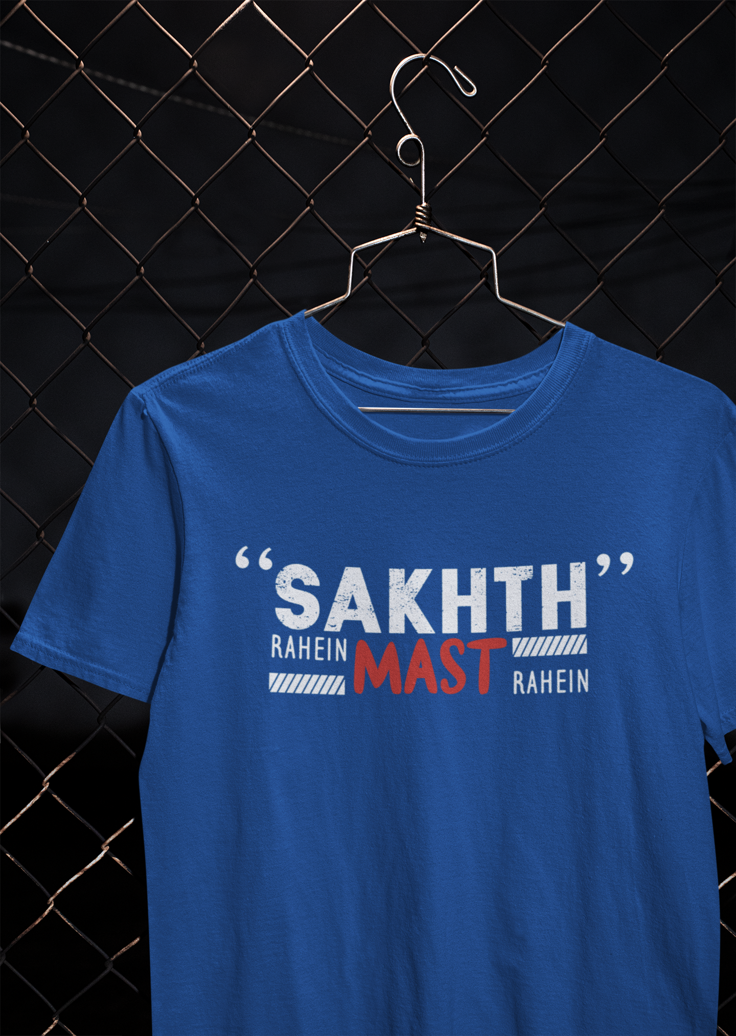 Sakht Rahe Mast Rahe Desi Mens Half Sleeves T-shirt- FunkyTeesClub