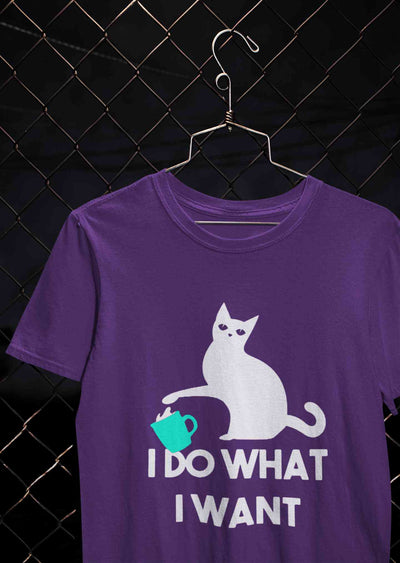 I Do What I Want Mens Half Sleeves T-shirt- FunkyTeesClub