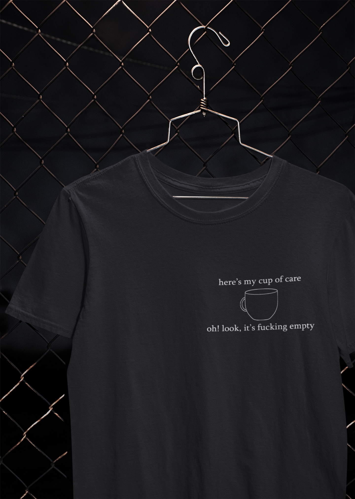 Here Is My Cup Of Care Mens Half Sleeves T-shirt- FunkyTeesClub