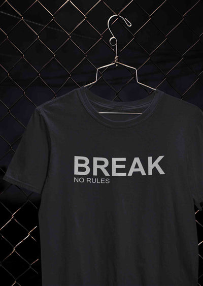 Break No Rules Mens Half Sleeves T-shirt- FunkyTeesClub