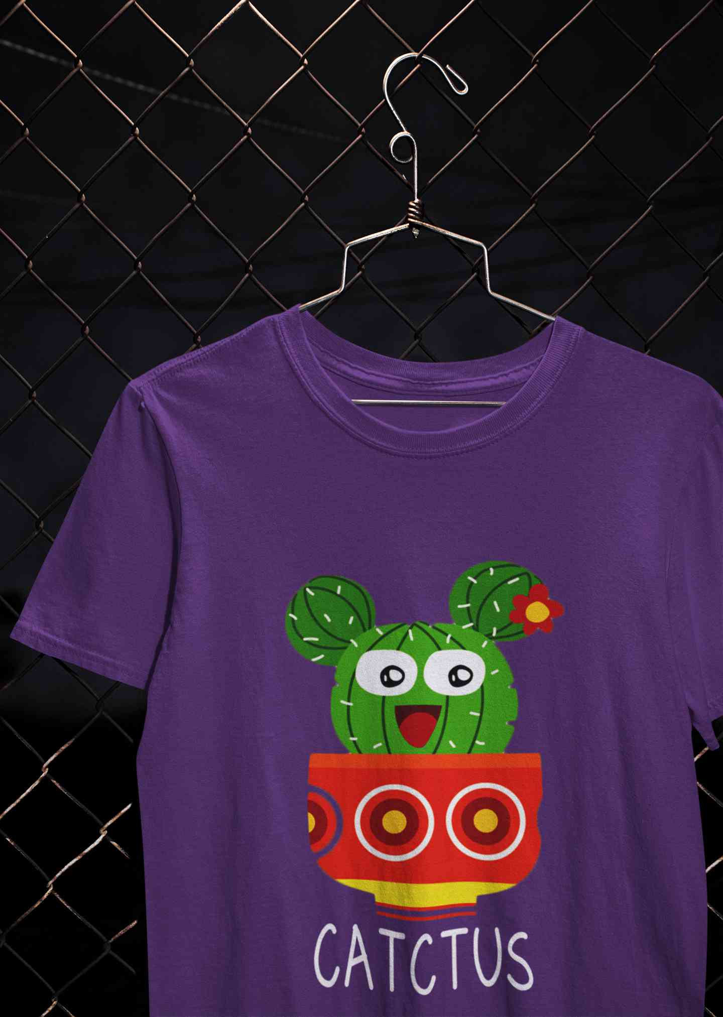 Catctus Women Half Sleeves T-shirt- FunkyTeesClub