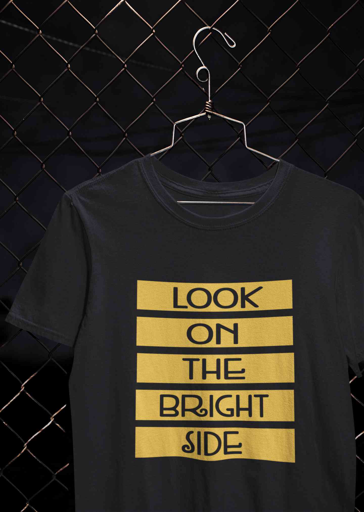 Look On The Bright Side Mens Half Sleeves T-shirt- FunkyTeesClub
