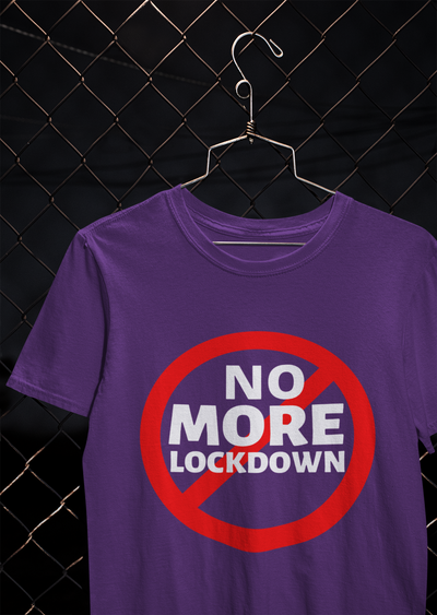 No More Lockdown Anti Government Women Half Sleeves T-shirt- FunkyTeesClub
