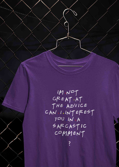 F.R.I.E.N.D.S Sarcastic Comment Chandler Women Half Sleeves T-shirt- FunkyTeesClub