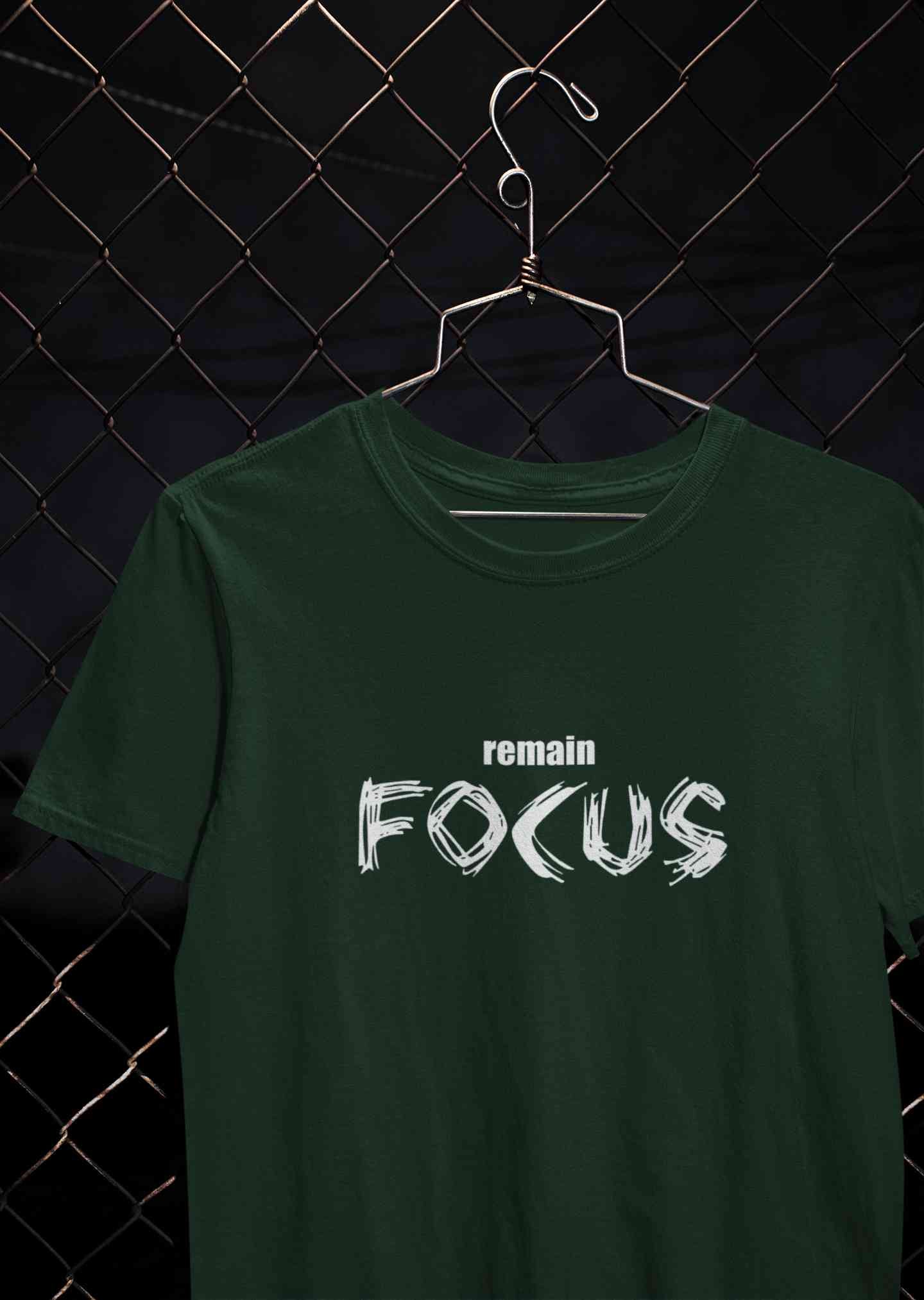Remain Focus Minimals  Mens Half Sleeves T-shirt- FunkyTeesClub