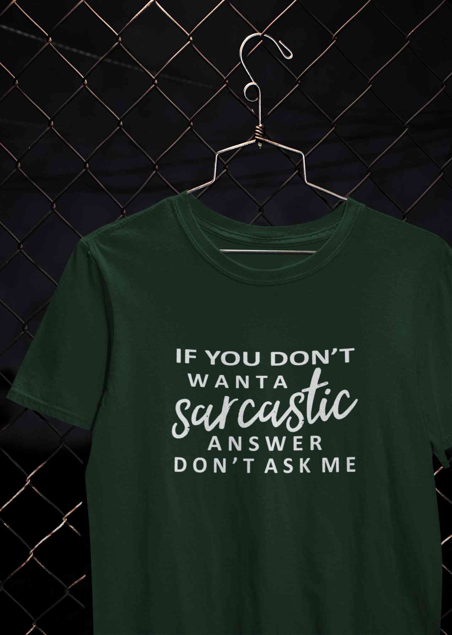 If You Do Not Sarcastic Answer Typography Mens Half Sleeves T-shirt- FunkyTeesClub