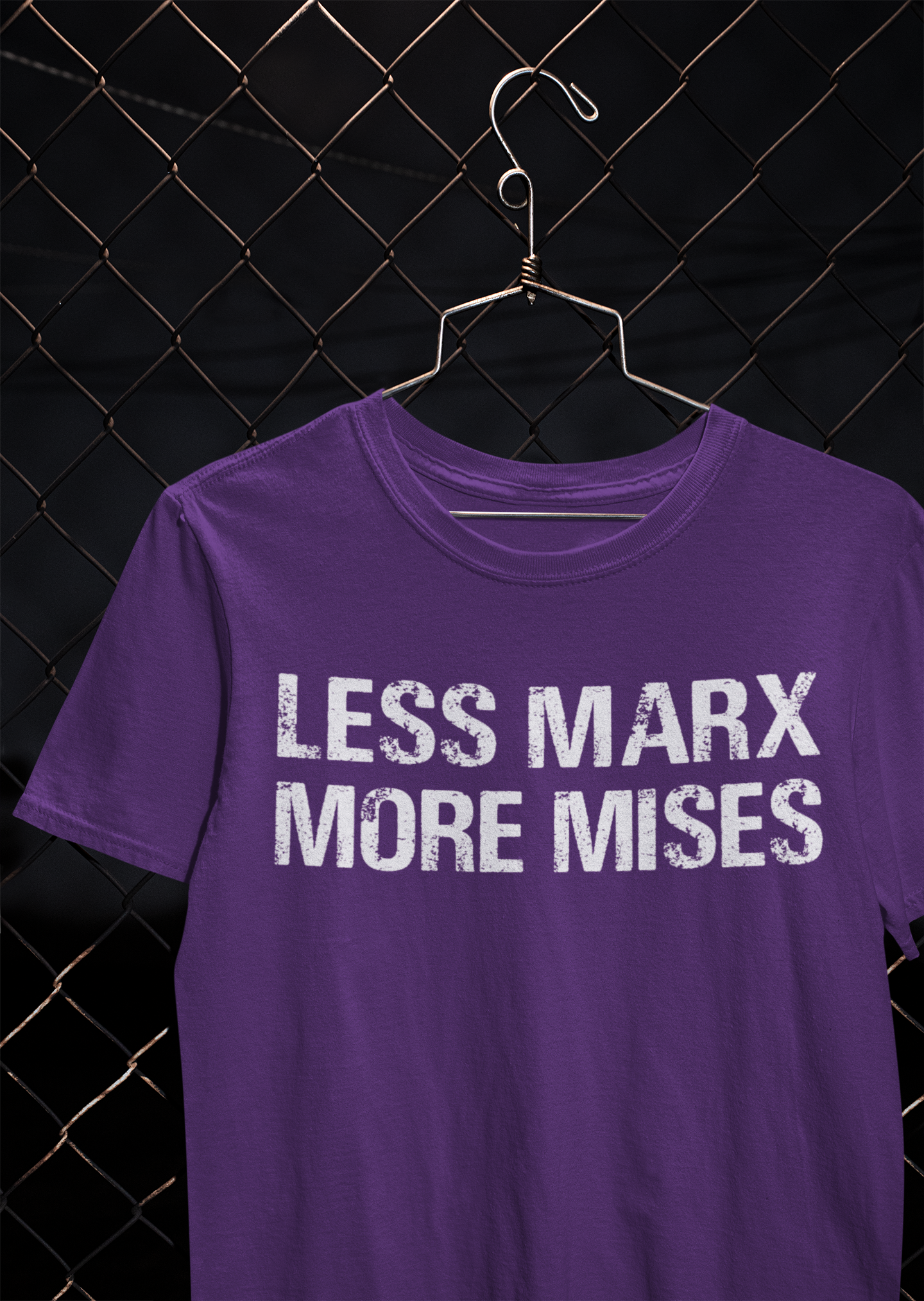 Libertarian Anti Socialist Less Marx More Mises Anti Government Mens Half Sleeves T-shirt- FunkyTeesClub