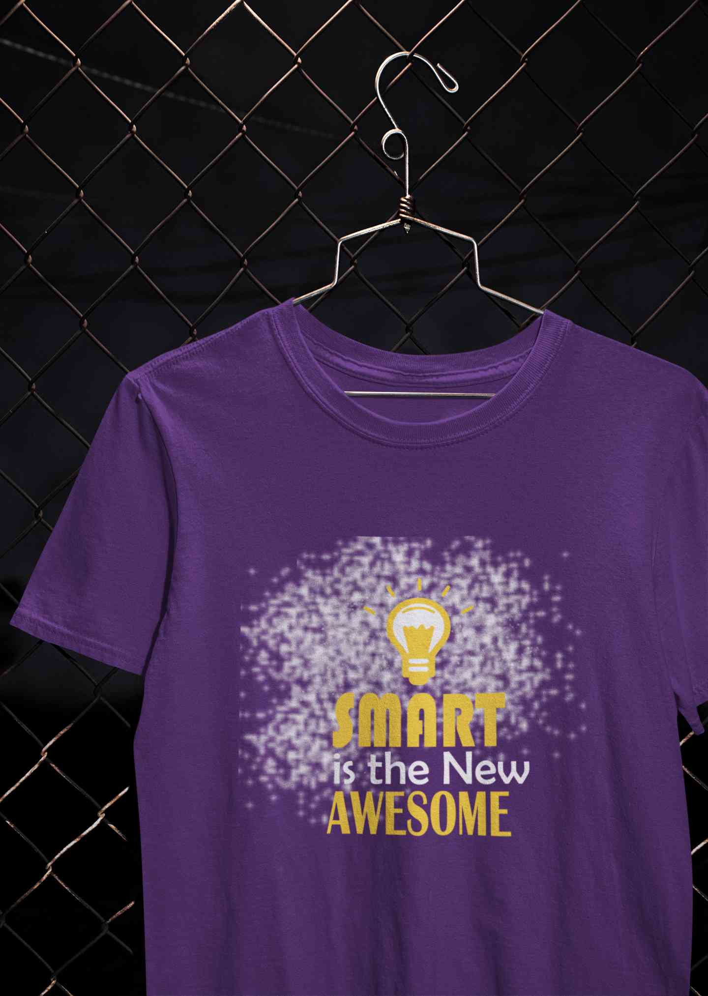 Smart Is Awesome Mens Half Sleeves T-shirt- FunkyTeesClub