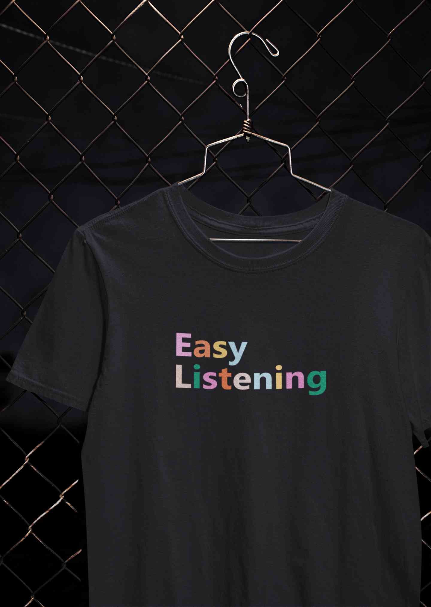 Easy Listening Women Half Sleeves T-shirt- FunkyTeesClub