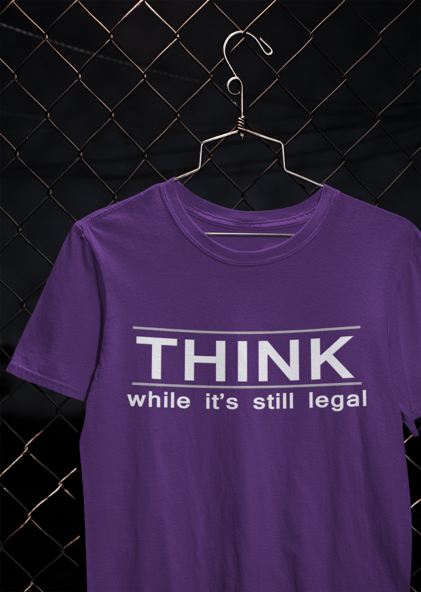Think While Its Still Legal Anti Government Mens Half Sleeves T-shirt- FunkyTeesClub