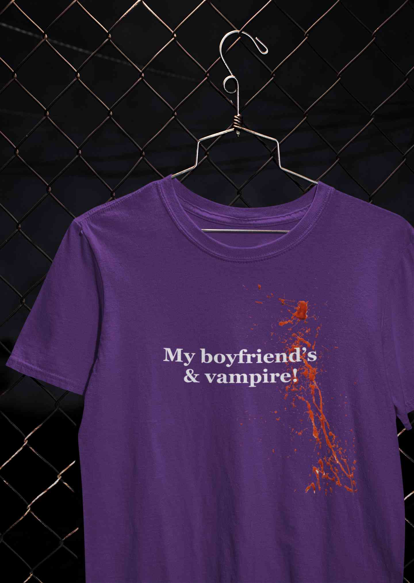 My Boyfriends And Vampire Women Half Sleeves T-shirt- FunkyTeesClub