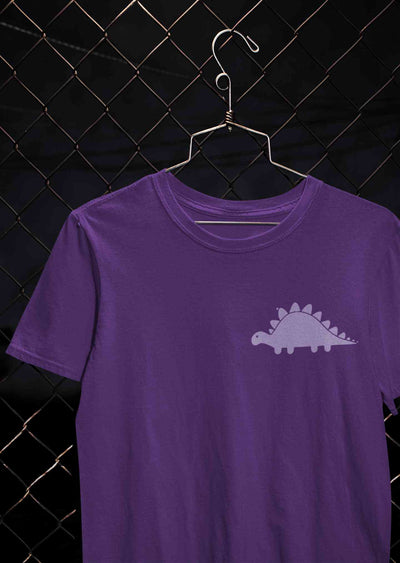 Stegosaurus Pocket Women Half Sleeves T-shirt- FunkyTeesClub