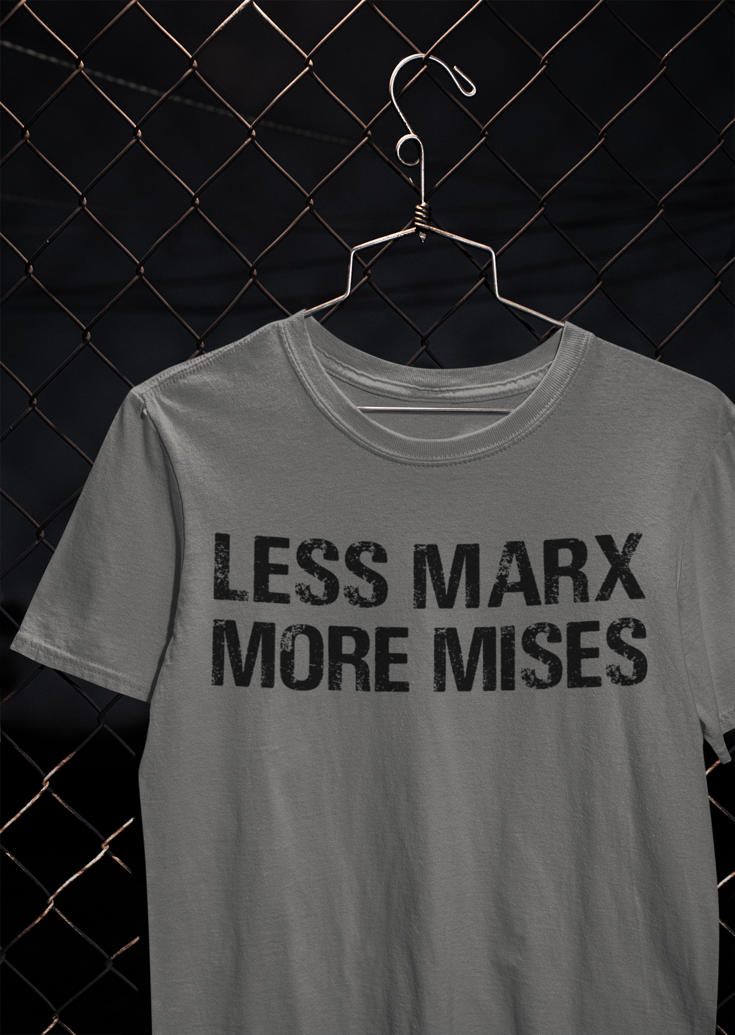 Libertarian Anti Socialist Less Marx More Mises Anti Government Women Half Sleeves T-shirt- FunkyTeesClub