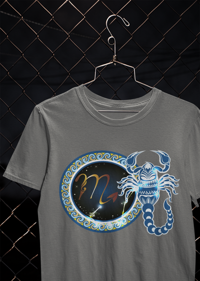 Scorpio Zodiac Sign Mens Half Sleeves T-shirt- FunkyTeesClub