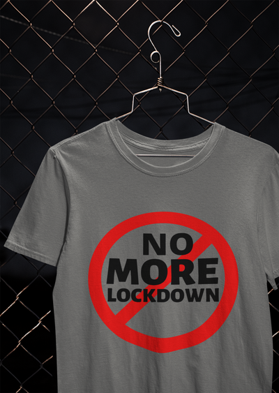 No More Lockdown Anti Government Mens Half Sleeves T-shirt- FunkyTeesClub