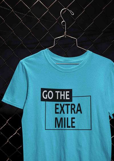 Go The Extra Mile Mens Half Sleeves T-shirt- FunkyTeesClub