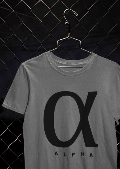 Alpha Mens Half Sleeves T-shirt- FunkyTeesClub