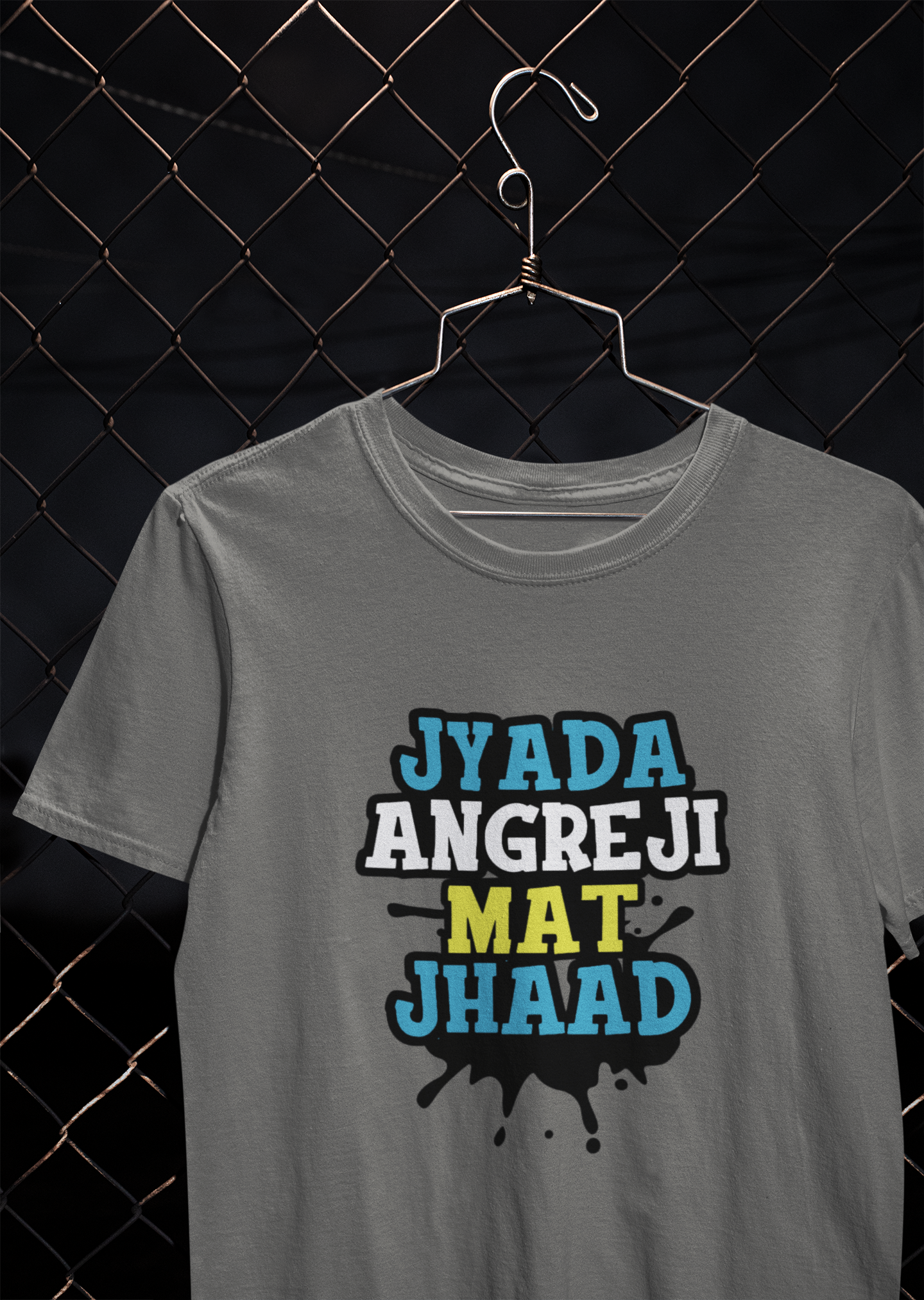 Angreji Mat Jhaad Desi Mens Half Sleeves T-shirt- FunkyTeesClub