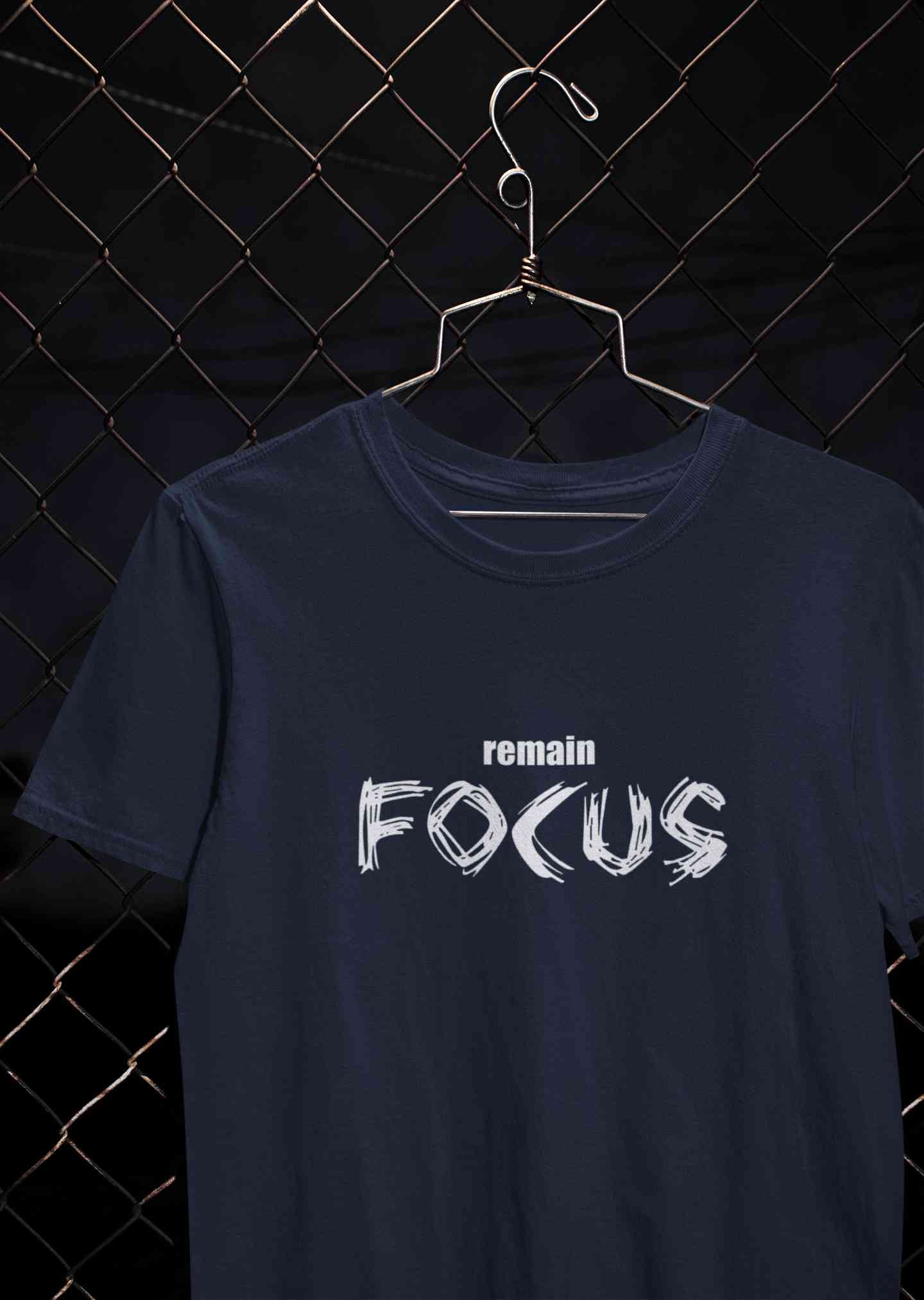 Remain Focus Minimals Women Half Sleeves T-shirt- FunkyTeesClub
