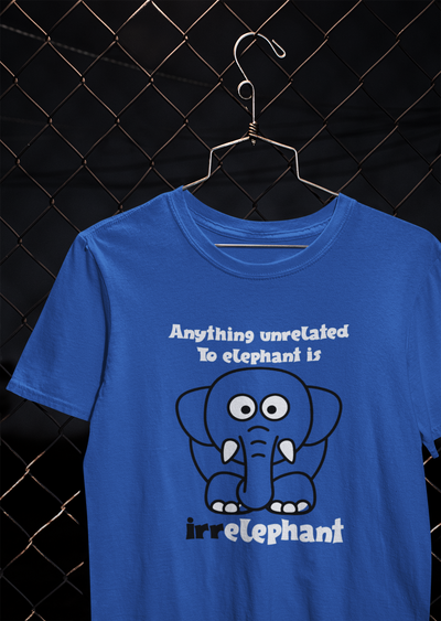 Irrelephant Funny Women Half Sleeves T-shirt- FunkyTeesClub