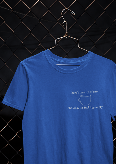 Here Is My Cup Of Care Mens Half Sleeves T-shirt- FunkyTeesClub