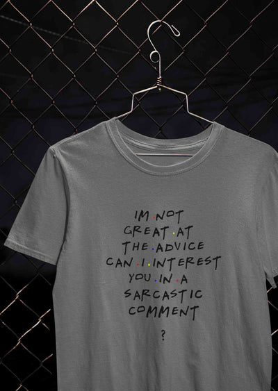 F.R.I.E.N.D.S Sarcastic Comment Chandler Women Half Sleeves T-shirt- FunkyTeesClub